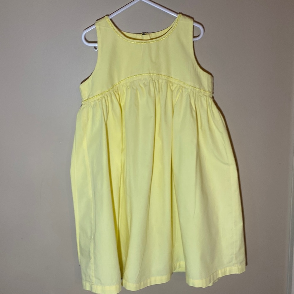 Hanna Andersson yellow empire waist dress.  Girls size 130